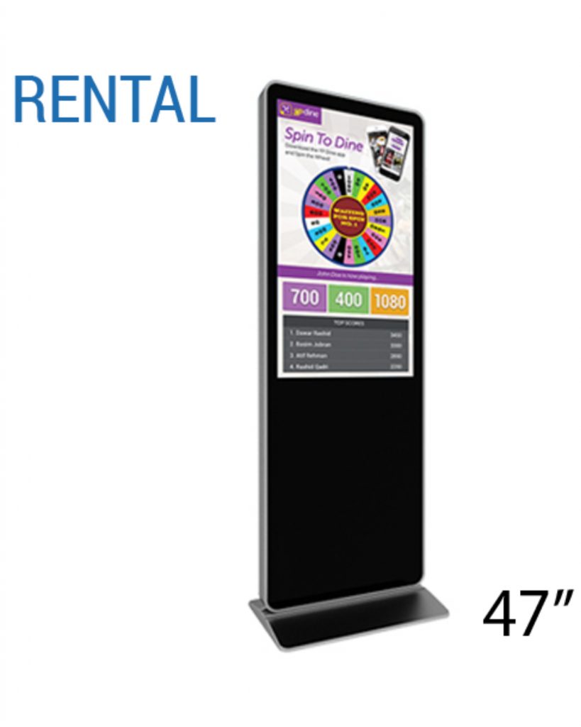 47 Inch Digital Rental Prize Wheel Kiosk