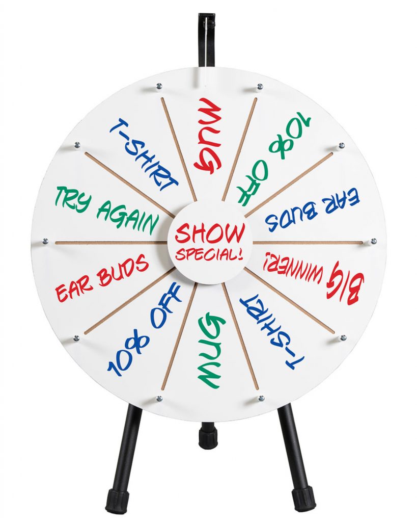 PRETYZOOM Hanging Round Prize Wheel Table Prize Wheel Color Spinning Prize Wheel Spinner for Carnival Trade Show Party Colorful 