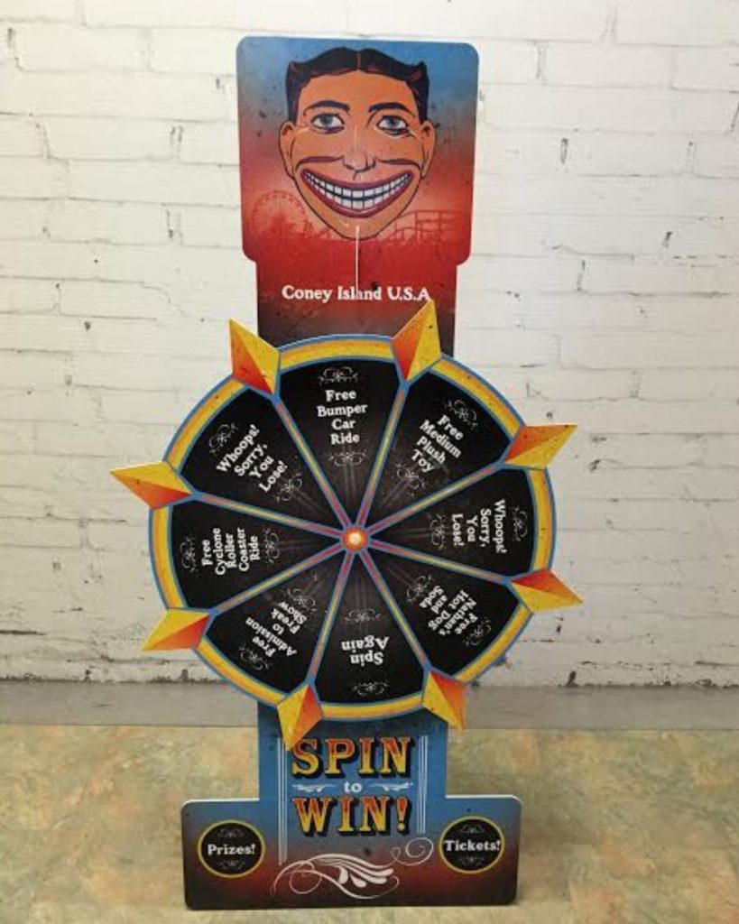 Table Top Spinning Prize Wheel
