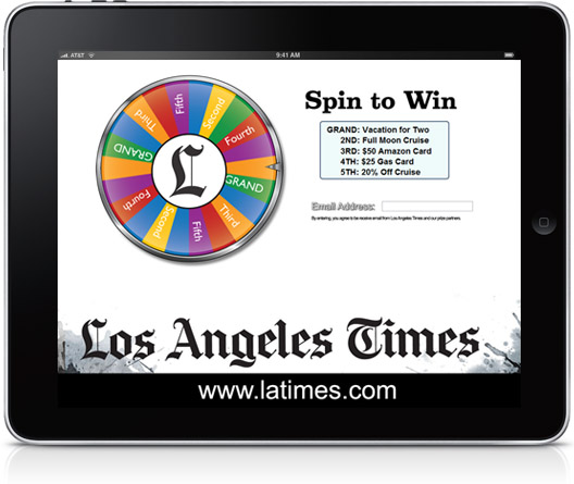 Digital Prize Wheel - ipad